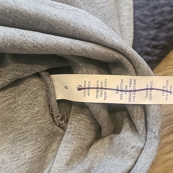 Lululemon Sway Cowl Neck Jacket sz 8 Grey, Side Zipper - Picture 10 of 13